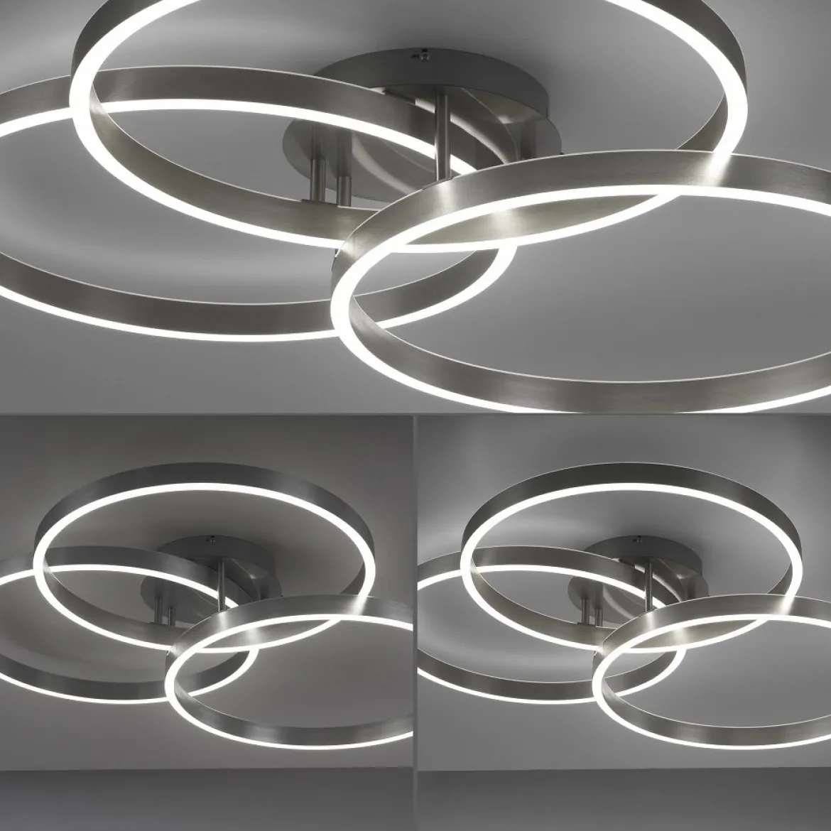 Paul Neuhaus 6233-55 LED Deckenleuchte Paan silberfarbig rund CCT