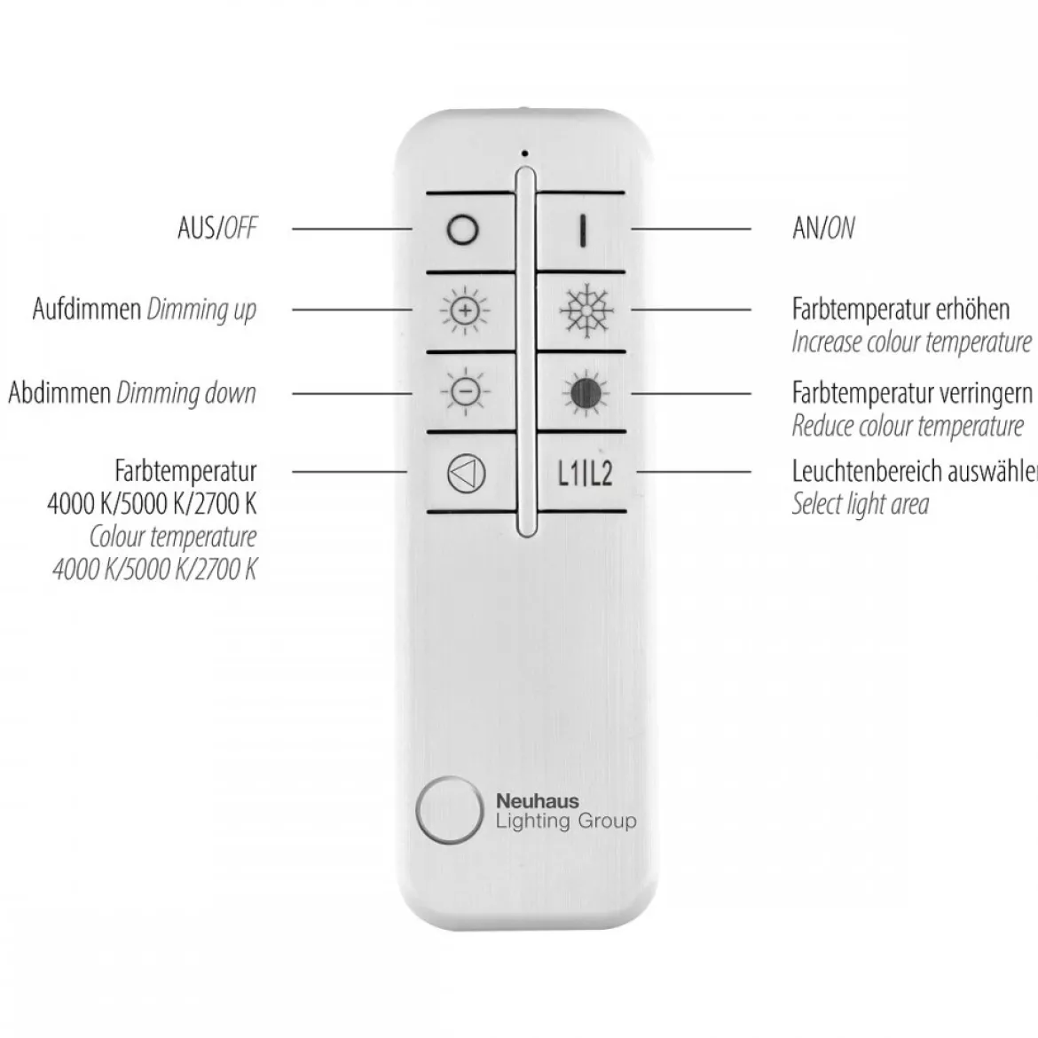 Paul Neuhaus 6233-55 LED Deckenleuchte Paan silberfarbig rund CCT