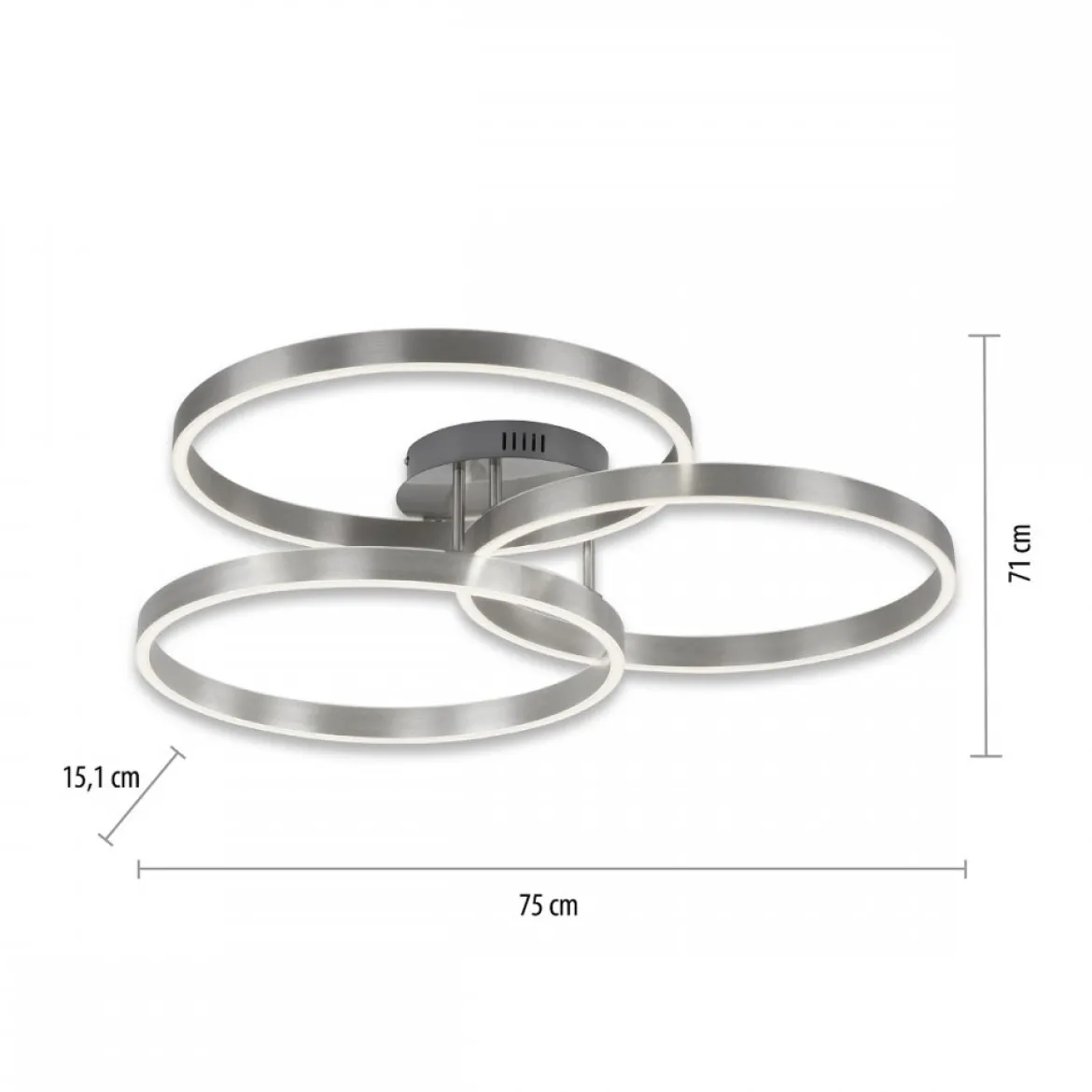 Paul Neuhaus 6233-55 LED Deckenleuchte Paan silberfarbig rund CCT