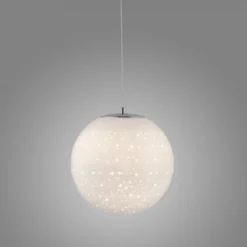 Paul Neuhaus 2052-17 LED Pendelleuchte chrom weißes Opalglas 25cm 3000K