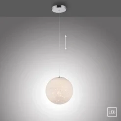 Paul Neuhaus 2052-17 LED Pendelleuchte chrom weißes Opalglas 25cm 3000K