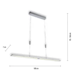 Paul Neuhaus 2565-95 LED Pendelleuchte aluminiumfarben höhenverstellbar dimmbar