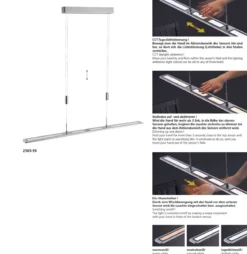 Paul Neuhaus 2565-95 LED Pendelleuchte aluminiumfarben höhenverstellbar dimmbar
