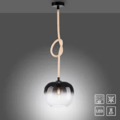 Paul Neuhaus 2410-18 LED Pendelleuchte 1-flammig Seil beleuchtet höhenverstellbar