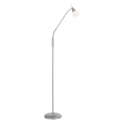 Paul Neuhaus 400-55 LED Stehleuchte silber Opalglas Touchdimmer 3000K