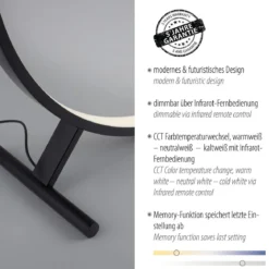 Paul Neuhaus 319-18 LED Stehleuchte Hula schwarz CCT