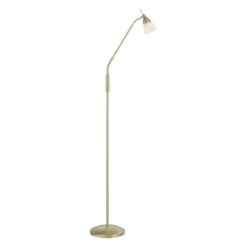 Paul Neuhaus 400-60 LED Stehleuchte messing matt Opalglas Touchdimmer 3000K
