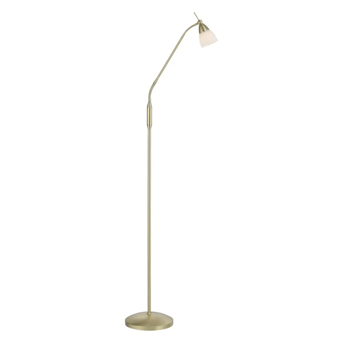Paul Neuhaus 400-60 LED Stehleuchte messing matt Opalglas Touchdimmer 3000K