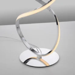 Paul Neuhaus 721-17 LED Stehleuchte gedreht chrom dimmbar über Schnurdimmer