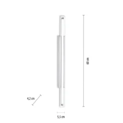 Paul Neuhaus 9107-17 LED Wandleuchte schmal chrom transparent 60cm 3000K IP44