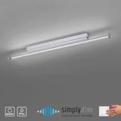 Paul Neuhaus 9107-17 LED Wandleuchte schmal chrom transparent 60cm 3000K IP44