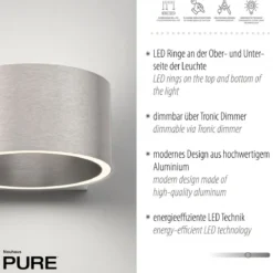 Paul Neuhaus 8561-95 Neuhaus PURE Clipse LED Wandleuchte diamond (alu)