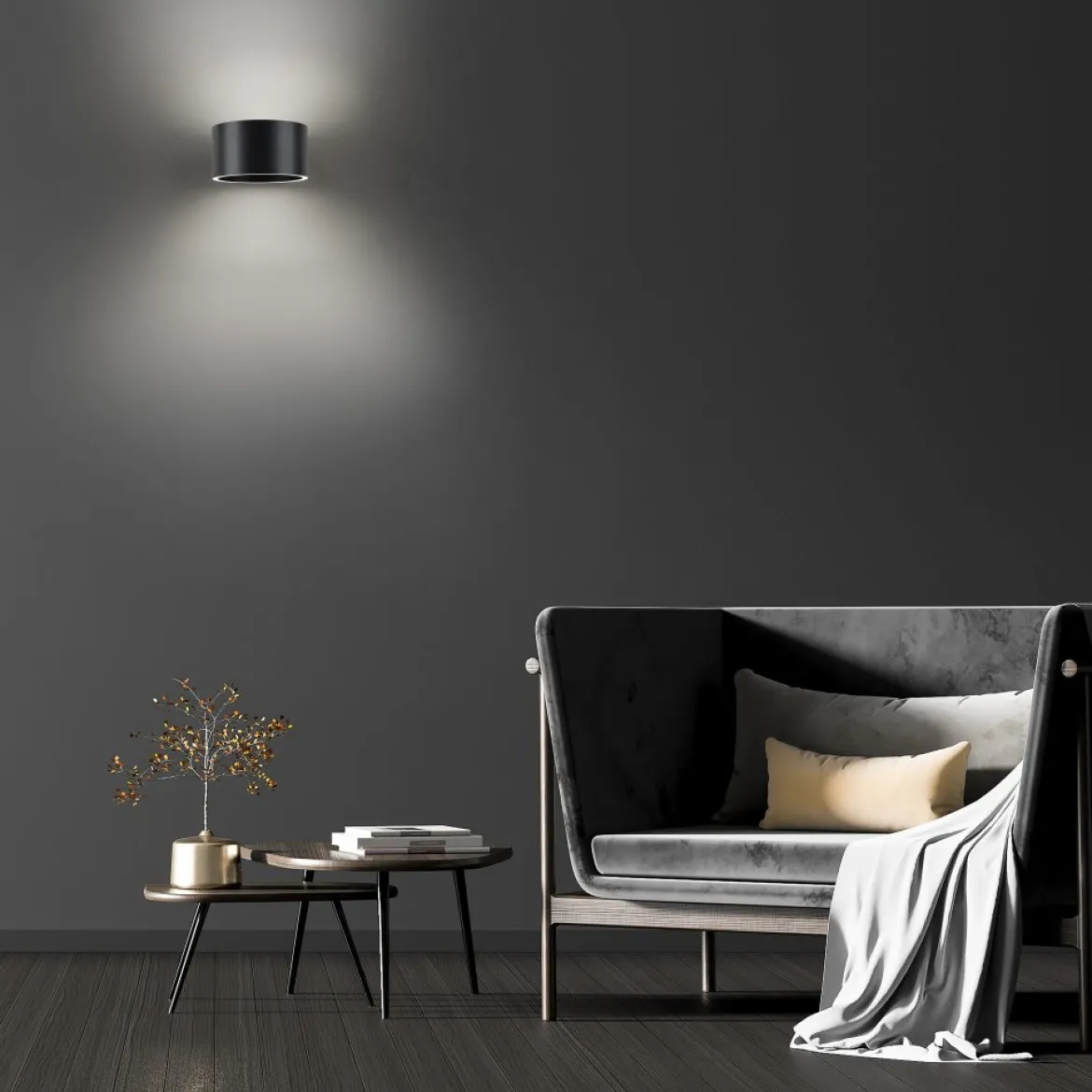 Paul Neuhaus 8561-15 Neuhaus PURE Clipse LED Wandleuchte mystic grey