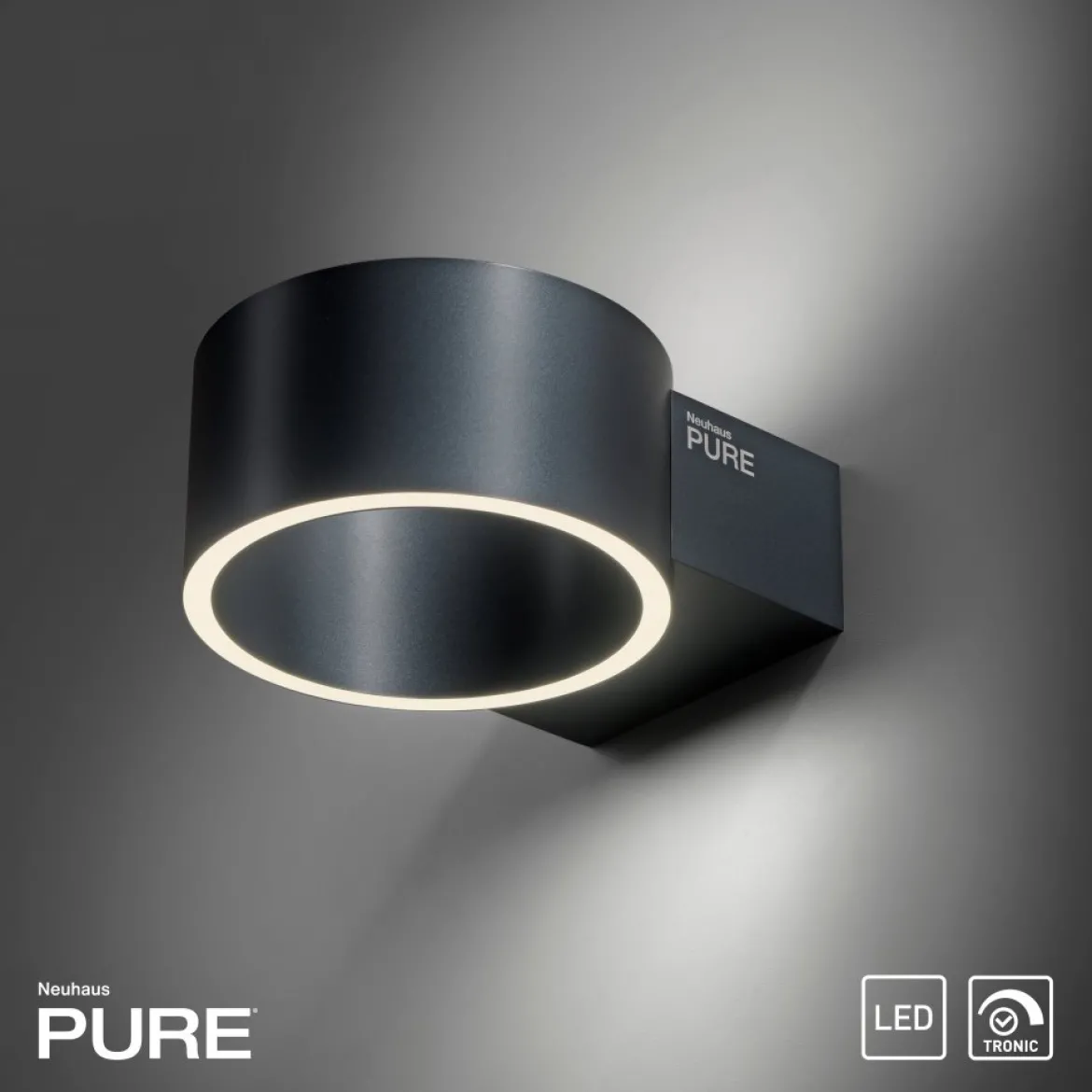 Paul Neuhaus 8561-15 Neuhaus PURE Clipse LED Wandleuchte mystic grey