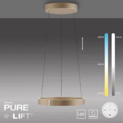 Paul Neuhaus 2560-97 Neuhaus PURE E-Clipse LED Pendelleuchte bronce elektrisch