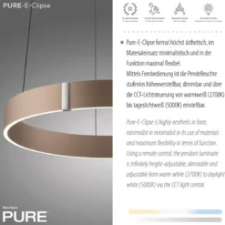 Paul Neuhaus 2560-97 Neuhaus PURE E-Clipse LED Pendelleuchte bronce elektrisch