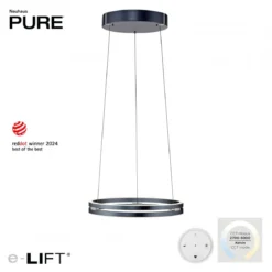Paul Neuhaus 2550-15 Neuhaus PURE E-Loop LED Pendelleuchte mystic grey 2700-5000 K