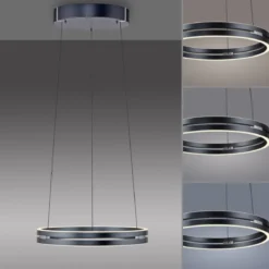 Paul Neuhaus 2550-15 Neuhaus PURE E-Loop LED Pendelleuchte mystic grey 2700-5000 K
