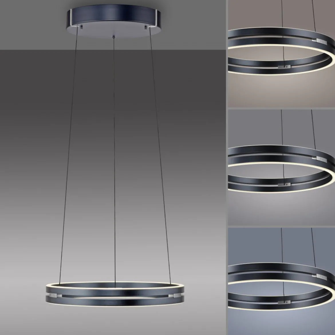 Paul Neuhaus 2550-15 Neuhaus PURE E-Loop LED Pendelleuchte mystic grey 2700-5000 K