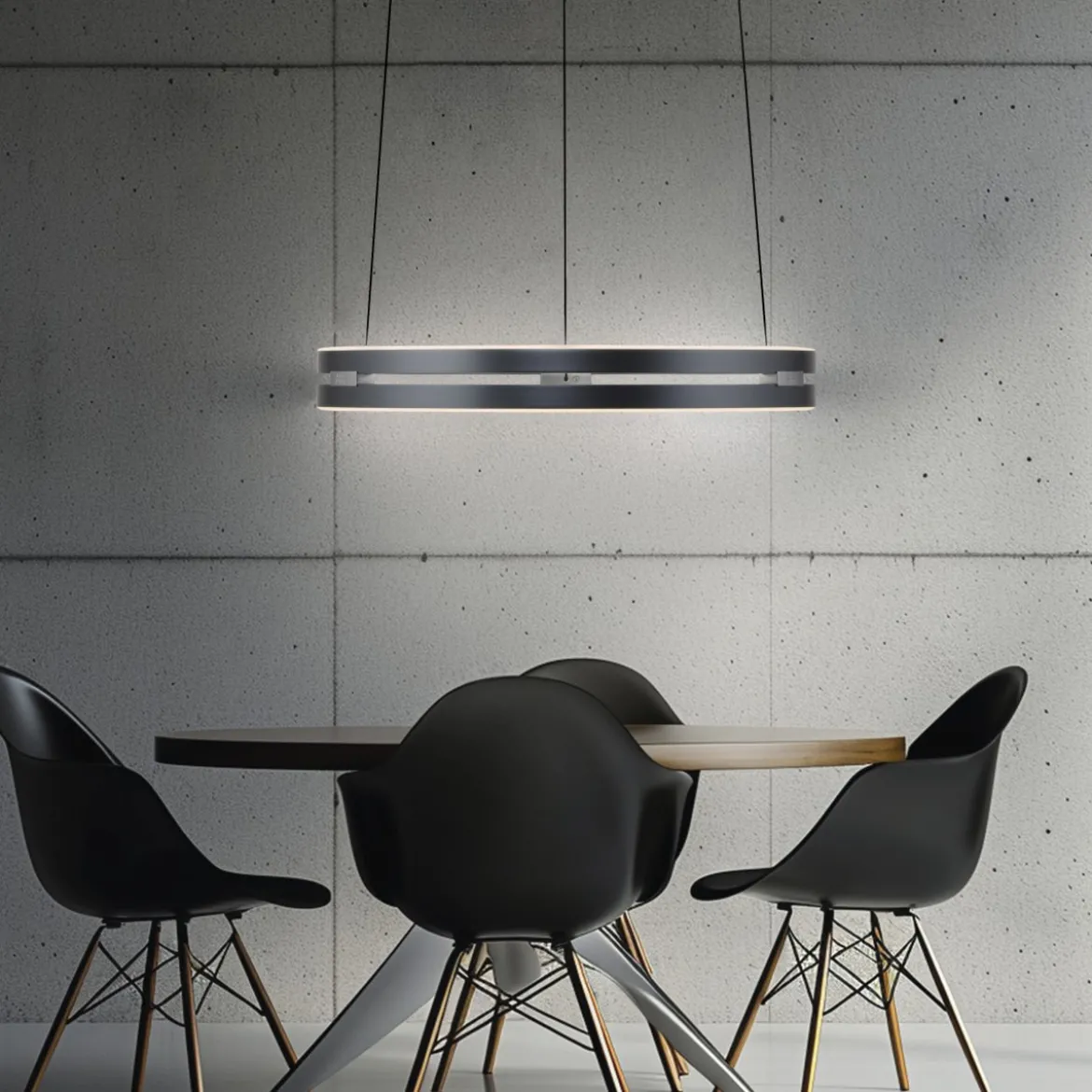 Paul Neuhaus 2550-15 Neuhaus PURE E-Loop LED Pendelleuchte mystic grey 2700-5000 K