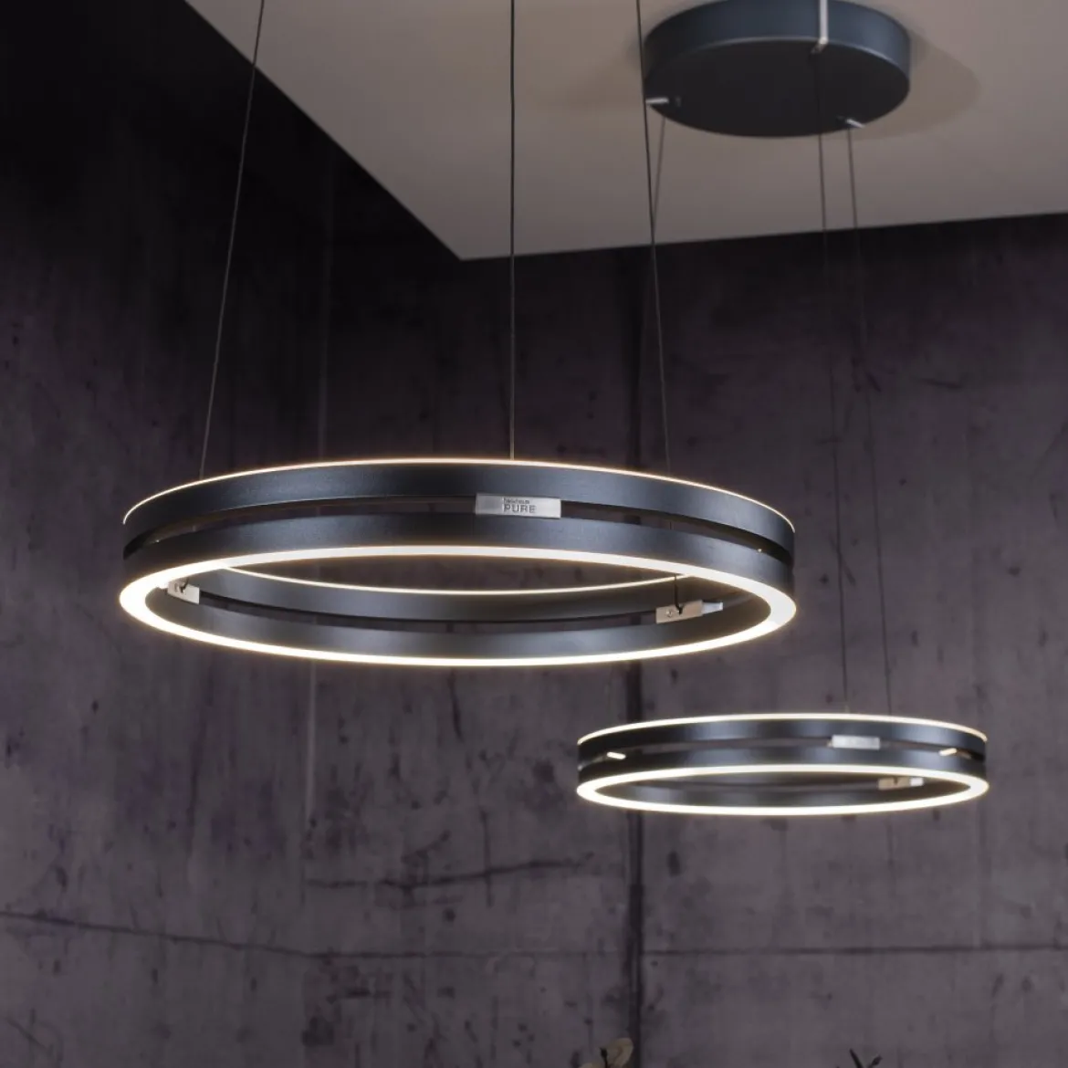 Paul Neuhaus 2550-15 Neuhaus PURE E-Loop LED Pendelleuchte mystic grey 2700-5000 K