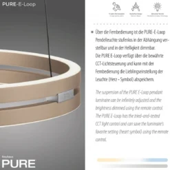 Paul Neuhaus 2550-60 Neuhaus PURE E-Loop LED Pendelleuchte ivory gold 2700-5000 K