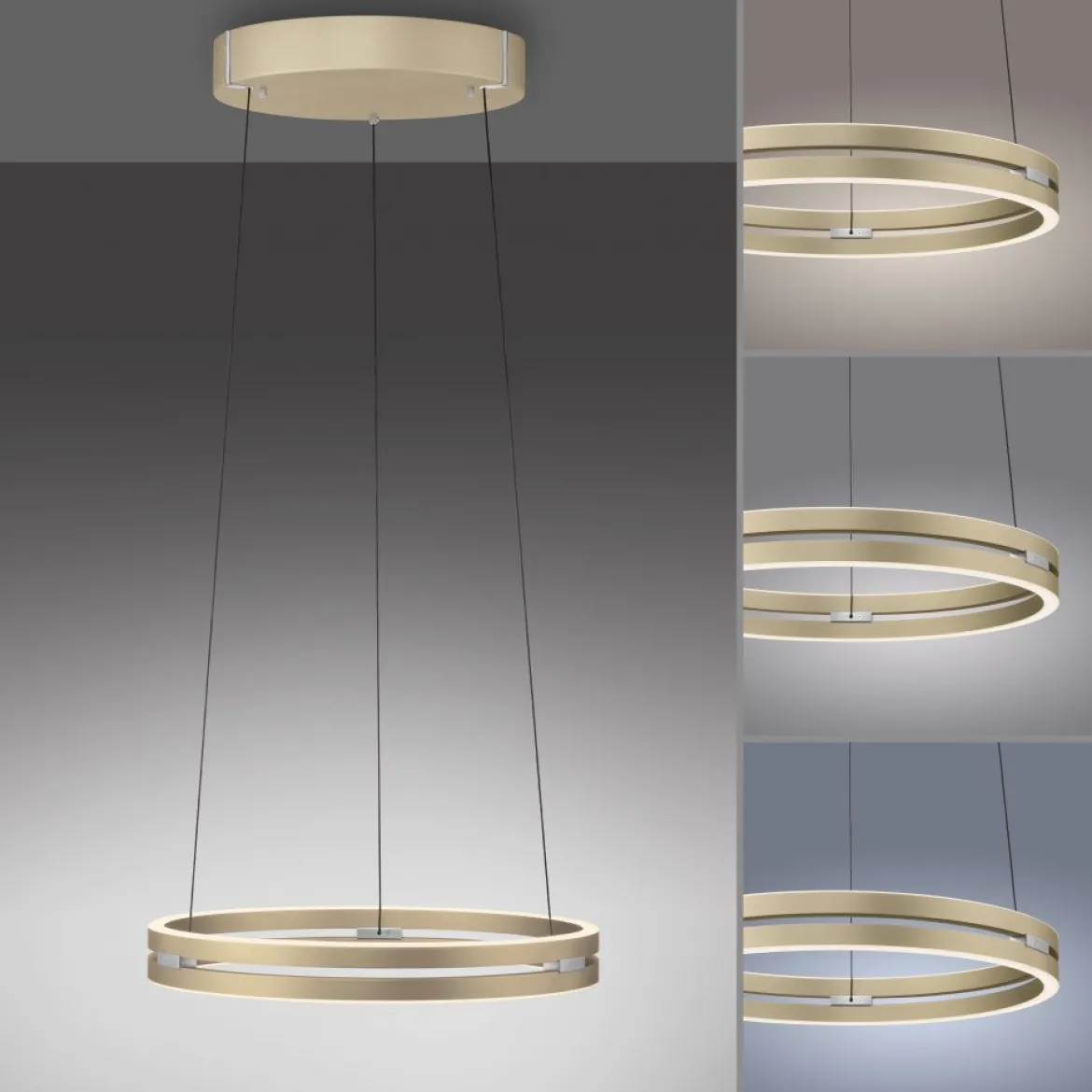 Paul Neuhaus 2550-60 Neuhaus PURE E-Loop LED Pendelleuchte ivory gold 2700-5000 K