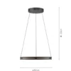 Paul Neuhaus 2551-18 Neuhaus PURE E-Loop LED Pendelleuchte oak black pearl 2700-5000 K
