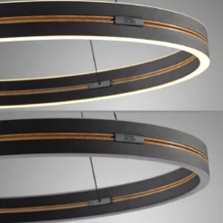 Paul Neuhaus 2551-18 Neuhaus PURE E-Loop LED Pendelleuchte oak black pearl 2700-5000 K