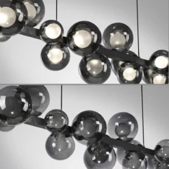 Paul Neuhaus 2557-15 Neuhaus PURE E-Popup LED Pendelleuchte platin (grau) 2700-5000 K