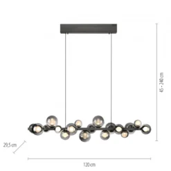 Paul Neuhaus 2557-15 Neuhaus PURE E-Popup LED Pendelleuchte platin (grau) 2700-5000 K