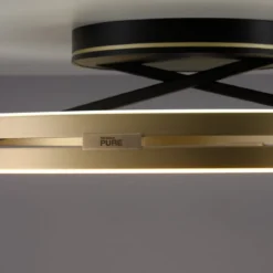 Paul Neuhaus 6552-68 Neuhaus PURE Loop LED Deckenleuchte black ivory gold 2700-5000 K