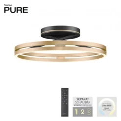 Paul Neuhaus 6552-68 Neuhaus PURE Loop LED Deckenleuchte black ivory gold 2700-5000 K