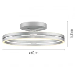 Paul Neuhaus 6552-95 Neuhaus PURE Loop LED Deckenleuchte stone (alu) 2700-5000 K