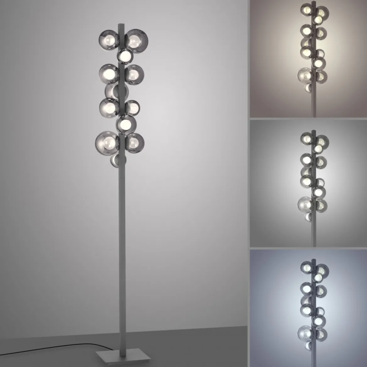 Paul Neuhaus 557-15 Neuhaus PURE Popup LED Stehleuchte platin (grau)