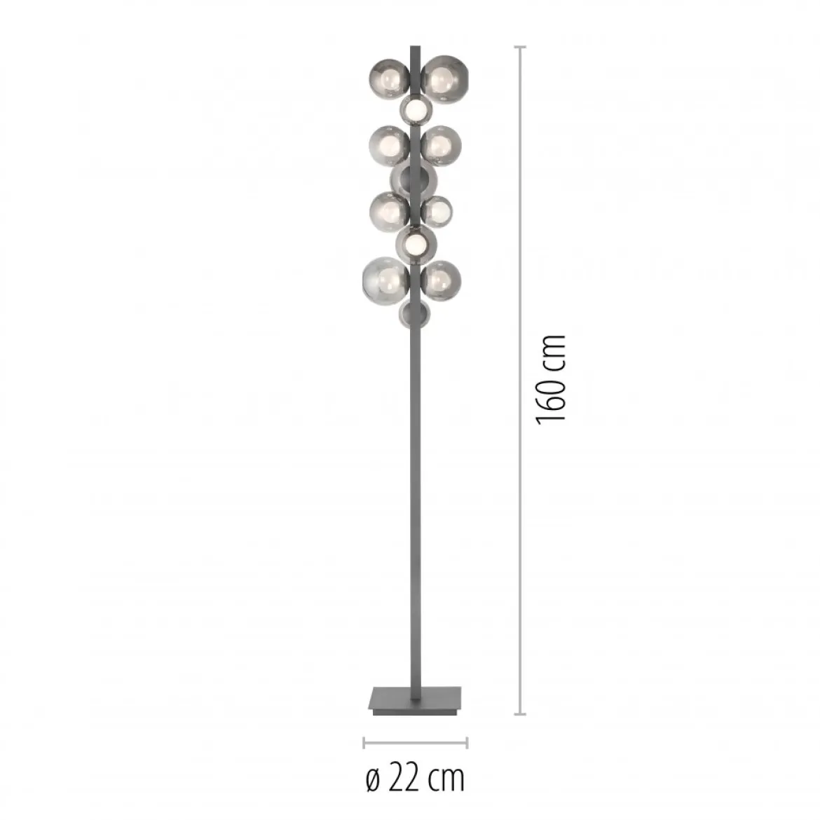 Paul Neuhaus 557-15 Neuhaus PURE Popup LED Stehleuchte platin (grau)