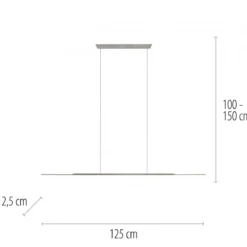 Paul Neuhaus 2301-15 Neuhaus PURE Surface LED Pendelleuchte platin (grau) 3000K
