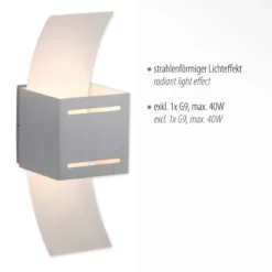Paul Neuhaus 9007-95 ORMA Wandleuchte 1-flammig Aluminium