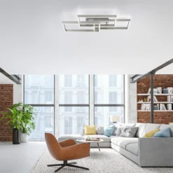 Paul Neuhaus 6232-55 Paan LED Deckenleuchte silberfarbig eckig CCT
