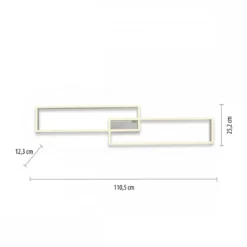 Paul Neuhaus 6231-55 Paan LED Deckenleuchte silberfarbig eckig CCT