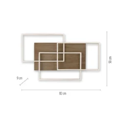 Paul Neuhaus 8330-79 PALMA Deckenleuchte Holzdekor eckig