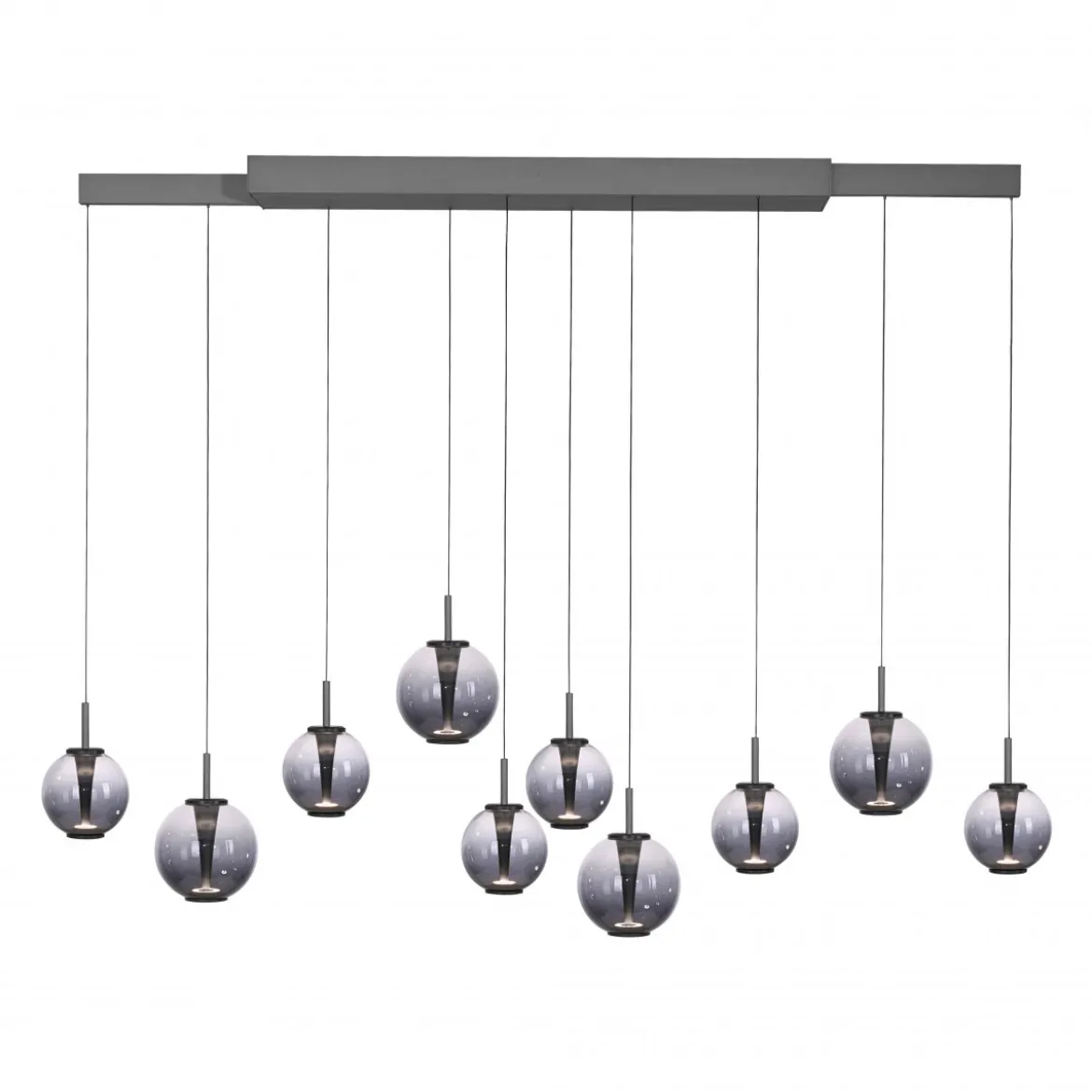 Paul Neuhaus 2221-15 PURE E-Infinity Pendelleuchte mystic grey 10-flammig