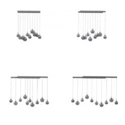 Paul Neuhaus 2221-15 PURE E-Infinity Pendelleuchte mystic grey 10-flammig