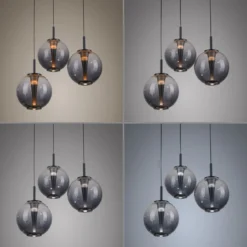 Paul Neuhaus 2222-15 PURE E-Infinity Pendelleuchte mystic grey 3-flammig