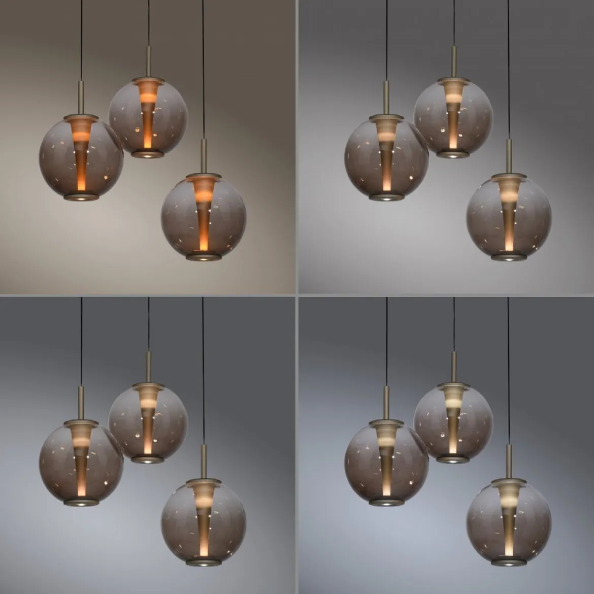 Paul Neuhaus 2222-97 PURE E-Infinity Pendelleuchte bronce 3-flammig