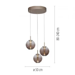 Paul Neuhaus 2222-97 PURE E-Infinity Pendelleuchte bronce 3-flammig