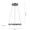 Paul Neuhaus 2551-15  PURE-E-LOOP LED Pendelleuchte mystic grey (grau) elektrisch