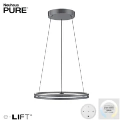 Paul Neuhaus 2551-15  PURE-E-LOOP LED Pendelleuchte mystic grey (grau) elektrisch