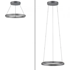 Paul Neuhaus 2551-15  PURE-E-LOOP LED Pendelleuchte mystic grey (grau) elektrisch