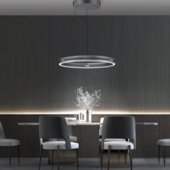 Paul Neuhaus 2551-15  PURE-E-LOOP LED Pendelleuchte mystic grey (grau) elektrisch